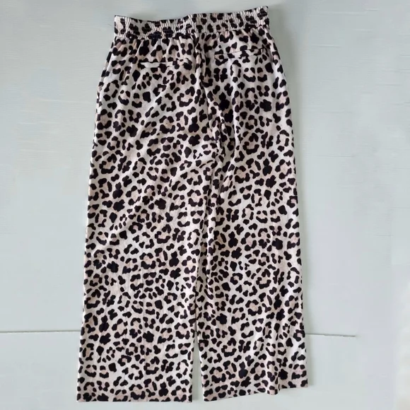 Decjuba Multicolour Leopard Print Wide Leg Pants Size M - Picture 3 of 7